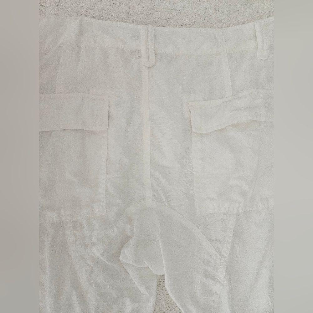 JOIE Telutci Linen Ankle Lace-Up Crop Cargo Pants | SZ 6 - Picture 10 of 14
